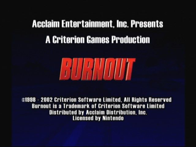 
Burnout | GameCube | gameplay screenshot | Data by MobyGames.com