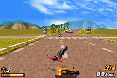 Road Rash: Jailbreak | Game Boy Advance | gameplay screenshot | region=North America | source-country= | zypher-v2 | moby-8ab232ced263 | Data by MobyGames.com