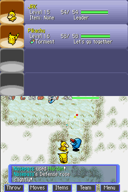 
Pokémon Mystery Dungeon: Blue Rescue Team | Nintendo DS | gameplay screenshot | Data by MobyGames.com