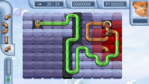 
Pipe Mania | PSP | gameplay screenshot | Data by MobyGames.com