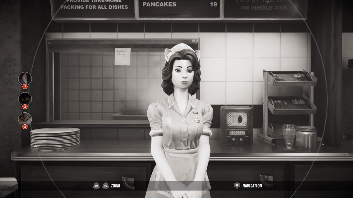 Blacksad: Under the Skin | PlayStation 4 | gameplay screenshot | Data by MobyGames.com