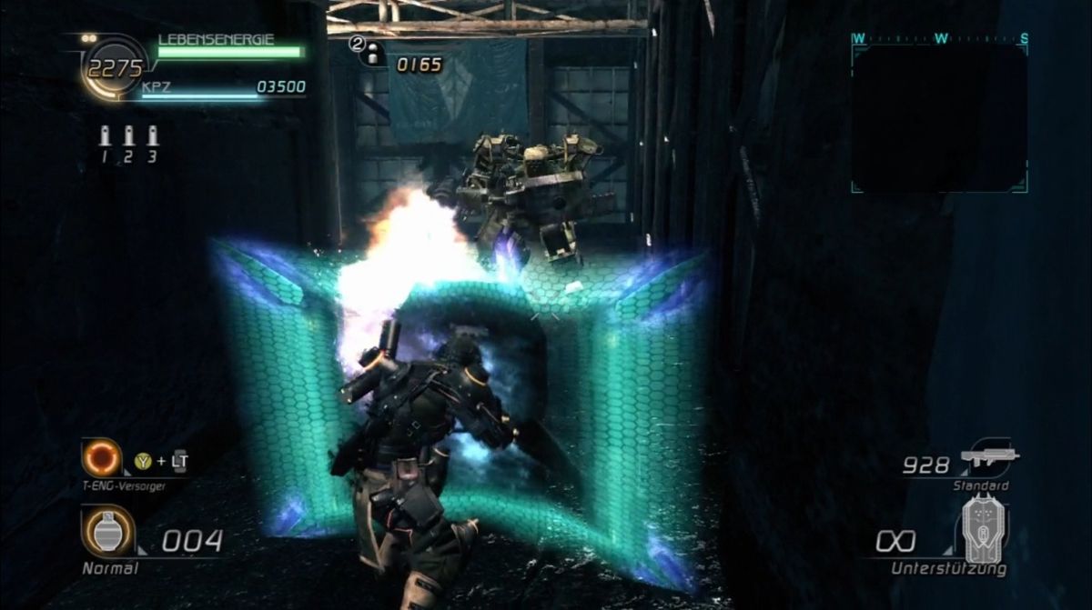 Lost Planet 2 | Xbox 360 | gameplay screenshot | region=North America | source-country= | zypher-v2 | moby-9f9235479f30 | Data by MobyGames.com