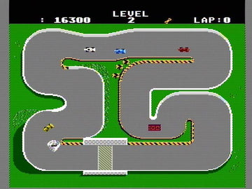 
Super Sprint | NES | gameplay screenshot | Data by MobyGames.com