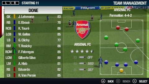 
FIFA Soccer 08 | PSP | gameplay screenshot | Data by MobyGames.com
