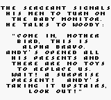Disney's Toy Story | Game Boy | gameplay screenshot | region=North America | source-country= | zypher-v2 | moby-897de002491c | Data by MobyGames.com