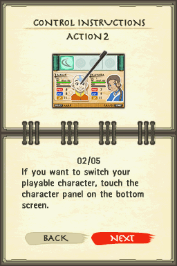 
Avatar: The Last Airbender - The Burning Earth | Nintendo DS | gameplay screenshot | Data by MobyGames.com