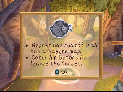 
Disney's Pooh's Party Game: In Search of the Treasure | PlayStation | gameplay screenshot | Data by MobyGames.com