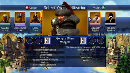 Sid Meier's Civilization: Revolution | Xbox 360 | gameplay screenshot | region=North America | source-country= | zypher-v2 | moby-e1d9163ce2ca | Data by MobyGames.com