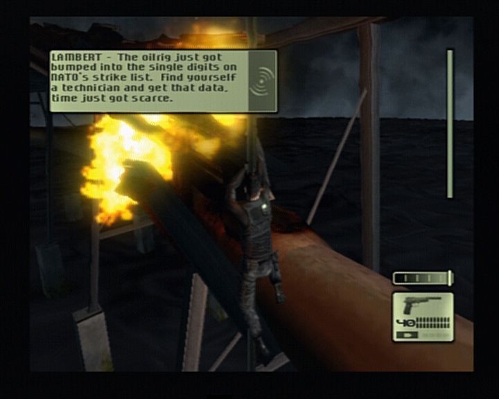 Tom Clancy's Splinter Cell | PlayStation 2 | gameplay screenshot | region=North America | source-country= | zypher-v2 | moby-e2523051695c | Data by MobyGames.com