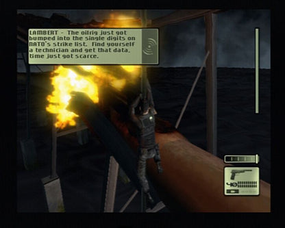Tom Clancy's Splinter Cell | PlayStation 2 | gameplay screenshot | region=North America | source-country= | zypher-v2 | moby-e2523051695c | Data by MobyGames.com