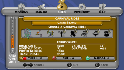 Thrillville | PSP | gameplay screenshot | region=North America | source-country= | zypher-v2 | moby-fda2f617845e | Data by MobyGames.com