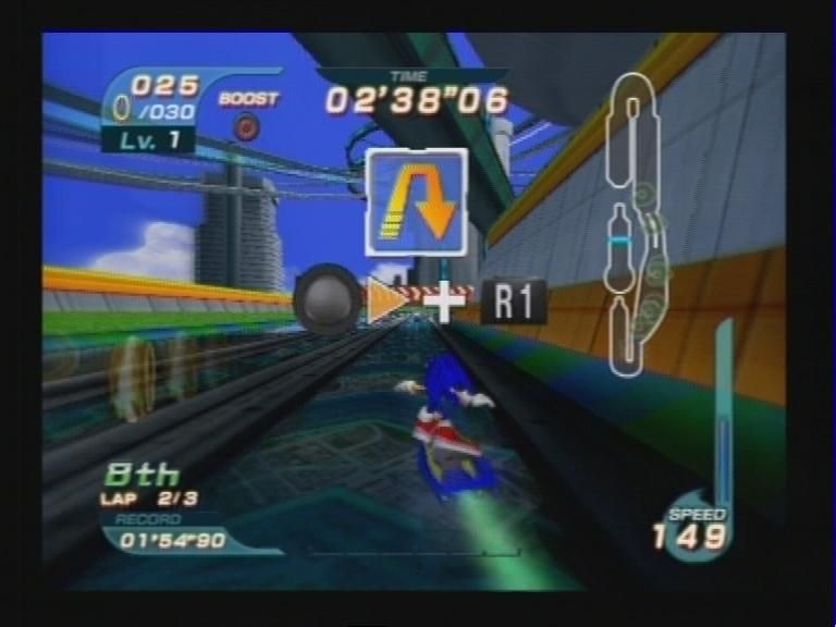 
Sonic Riders | PlayStation 2 | gameplay screenshot | Data by MobyGames.com