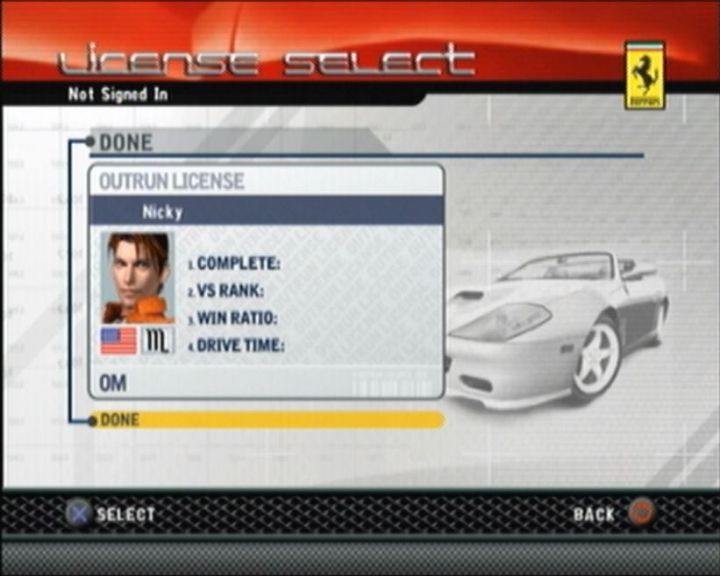 OutRun 2006: Coast 2 Coast | PlayStation 2 | gameplay screenshot | Region: North America | source-country= | Data by MobyGames.com