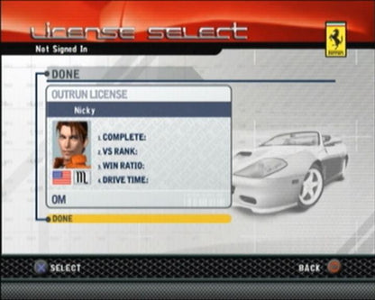 
OutRun 2006: Coast 2 Coast | PlayStation 2 | gameplay screenshot | Region: North America | source-country= | Data by MobyGames.com