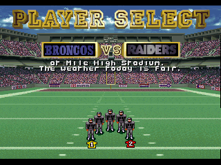 
NFL Quarterback Club | SEGA 32X | menu screenshot | player select