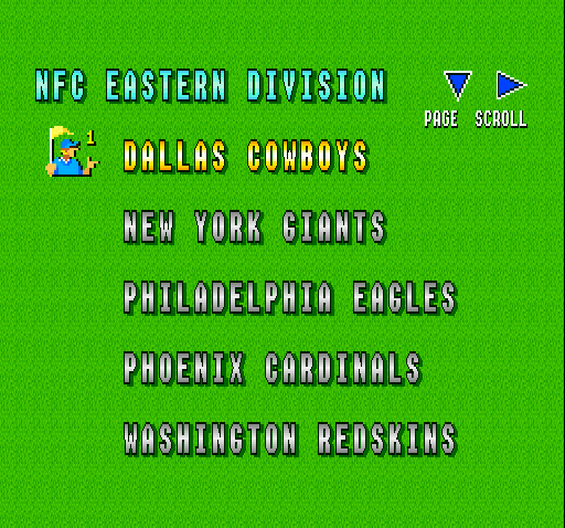 Super Play Action Football | SNES | gameplay screenshot | region=North America | source-country= | zypher-v2 | moby-5d887fa076d7 | Data by MobyGames.com