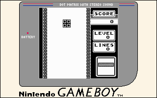 Tetris | Game Boy | gameplay screenshot | Region: North America | source-country= | Data by MobyGames.com