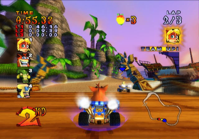 Crash Nitro Kart | PlayStation 2 | gameplay screenshot | region=North America | source-country= | zypher-v2 | moby-8e2e881588ed | Data by MobyGames.com