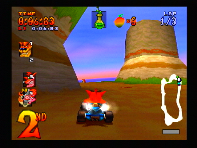 CTR: Crash Team Racing | PlayStation | gameplay screenshot | region=North America | source-country= | zypher-v2 | moby-1156f1eeea7d | Data by MobyGames.com