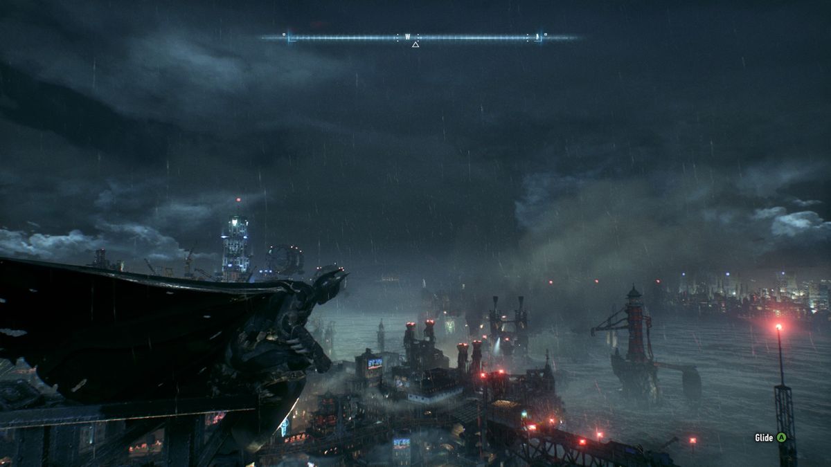 
Batman: Arkham Knight | Xbox One | gameplay screenshot | Region: North America | source-country= | Data by MobyGames.com