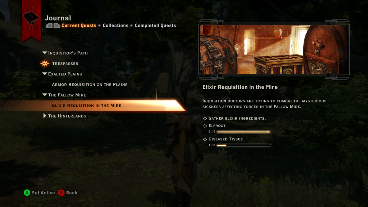 
Dragon Age: Inquisition | Xbox One | gameplay screenshot | Region: North America | source-country= | Data by MobyGames.com