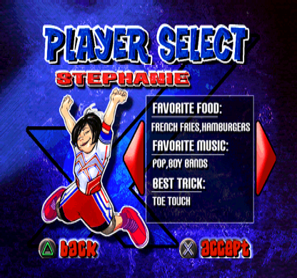 X-Bladez: Inline Skater | PlayStation | gameplay screenshot | region=North America | source-country= | zypher-v2 | moby-3d7e6326d0fb | Data by MobyGames.com