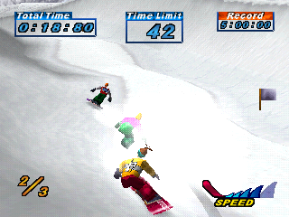 Snowboarding | PlayStation | gameplay screenshot | region=North America | source-country= | zypher-v2 | moby-1edf1a603149 | Data by MobyGames.com