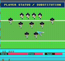 
Super Play Action Football | SNES | gameplay screenshot | Data by MobyGames.com