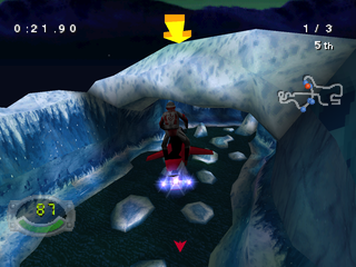 Jet Moto 3 | PlayStation | gameplay screenshot | region=North America | source-country= | zypher-v2 | moby-eb627061d29e | Data by MobyGames.com