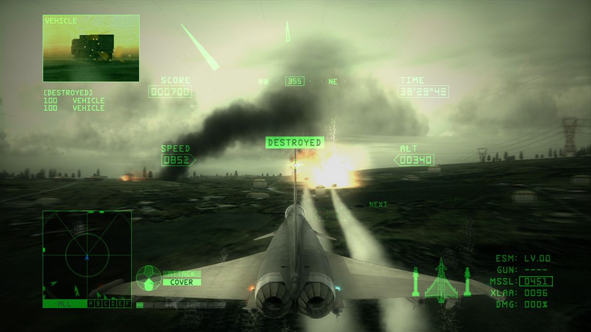 Ace Combat 6: Fires of Liberation | Xbox 360 | gameplay screenshot | moby-7177d26cf562 | Data by MobyGames.com