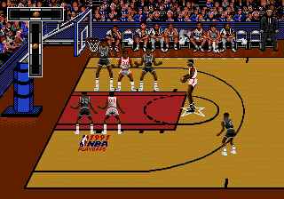 
Bulls vs. Lakers and the NBA Playoffs | Genesis | gameplay screenshot | Data by MobyGames.com