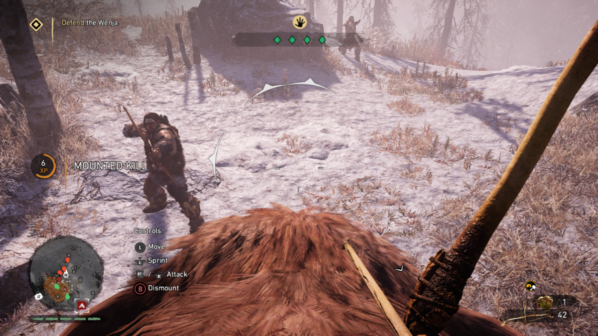 
Far Cry: Primal | Xbox One | gameplay screenshot | Region: North America | source-country= | Data by MobyGames.com