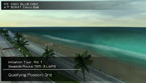 Ridge Racer | PSP | gameplay screenshot | region=North America | source-country= | zypher-v2 | moby-95dbaffbc863 | Data by MobyGames.com
