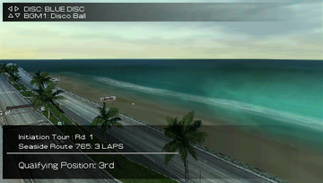 Ridge Racer | PSP | gameplay screenshot | region=North America | source-country= | zypher-v2 | moby-95dbaffbc863 | Data by MobyGames.com