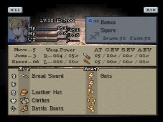 
Final Fantasy Tactics | PlayStation | gameplay screenshot | Region: North America | source-country= | Data by MobyGames.com