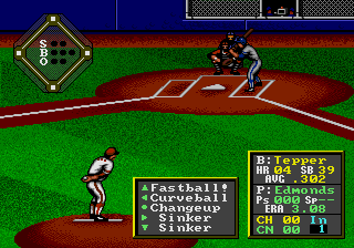 
HardBall! | Genesis | gameplay screenshot | Data by MobyGames.com