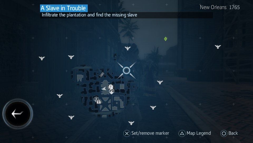 Assassin's Creed III: Liberation | PS Vita | gameplay screenshot | region=North America | source-country= | zypher-v2 | moby-e04a88d69c2f | Data by MobyGames.com