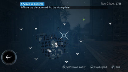 Assassin's Creed III: Liberation | PS Vita | gameplay screenshot | region=North America | source-country= | zypher-v2 | moby-e04a88d69c2f | Data by MobyGames.com