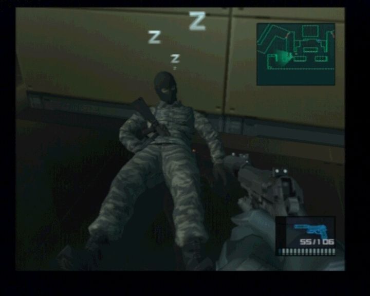 Metal Gear Solid 2: Sons of Liberty | PlayStation 2 | gameplay screenshot | region=North America | source-country= | zypher-v2 | moby-6f31138186bb | Data by MobyGames.com