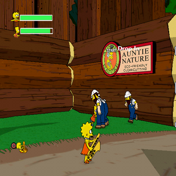 The Simpsons Game | PlayStation 2 | gameplay screenshot | region=North America | source-country= | zypher-v2 | moby-c732906e2e33 | Data by MobyGames.com