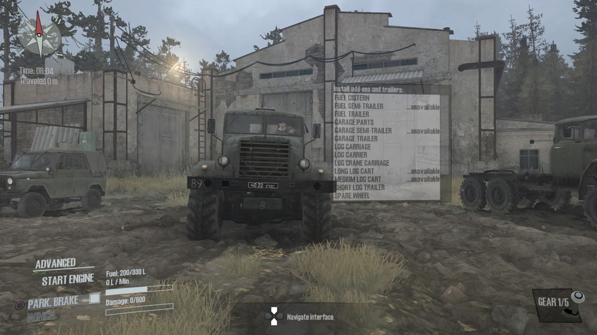 Spintires: MudRunner | PlayStation 4 | gameplay screenshot | Region: North America | source-country= | Data by MobyGames.com