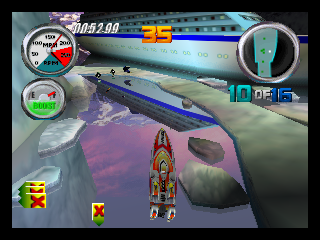 
Hydro Thunder | Nintendo 64 | gameplay screenshot | Data by MobyGames.com