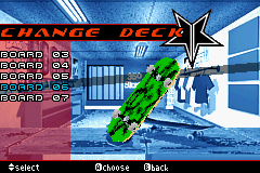 Tony Hawk's Underground | Game Boy Advance | gameplay screenshot | region=North America | source-country= | zypher-v2 | moby-fa56870f8933 | Data by MobyGames.com