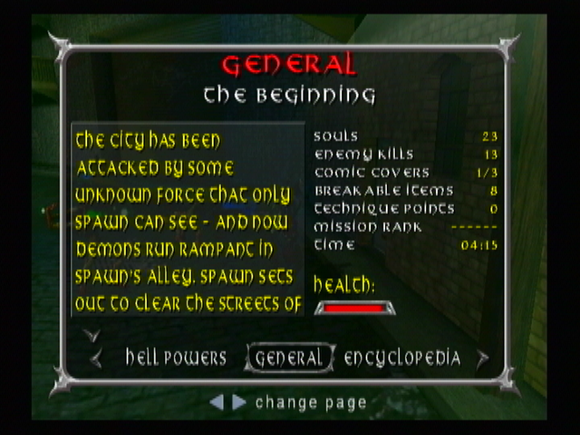 Spawn: Armageddon | GameCube | gameplay screenshot | region=North America | source-country= | zypher-v2 | moby-22f5a787e321 | Data by MobyGames.com