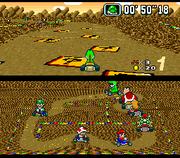 
Super Mario Kart | SNES | gameplay screenshot | Data by MobyGames.com