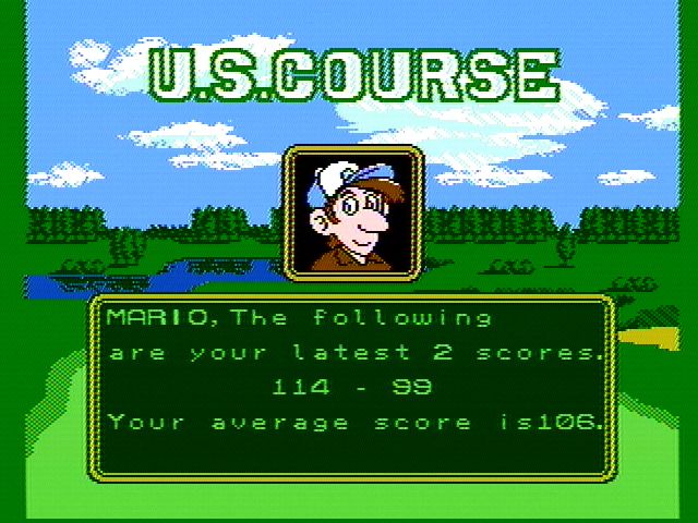 
NES Open Tournament Golf | NES | gameplay screenshot | Data by MobyGames.com