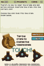 
Professor Layton and the Curious Village | Nintendo DS | gameplay screenshot | Data by MobyGames.com