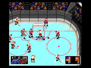
NHL Hockey | Genesis | gameplay screenshot | Data by MobyGames.com