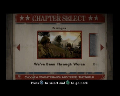 Call of Duty 2: Big Red One | PlayStation 2 | gameplay screenshot | region=North America | source-country= | zypher-v2 | moby-a844e3ad32c6 | Data by MobyGames.com