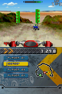 ATV: Thunder Ridge Riders / Monster Trucks Mayhem | Nintendo DS | gameplay screenshot | region=North America | source-country= | zypher-v2 | moby-5be476d4617d | Data by MobyGames.com